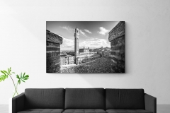 Veduta di Piazza del Campo da Palazzo Sansedoni, Prova Generale Palio Agosto 2015